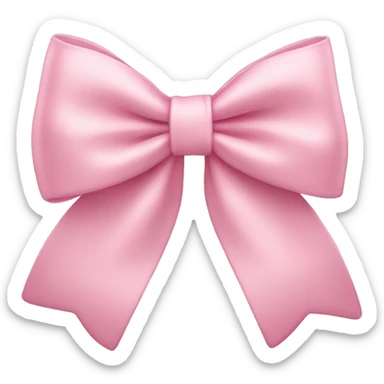 light pink bow on light pink bow sticker