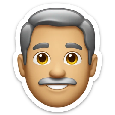 Hombre con barba feliz sticker