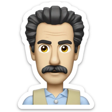 borat playing w legos sticker