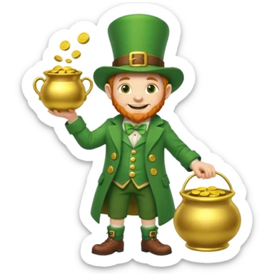 Leprechaun with legs sticker