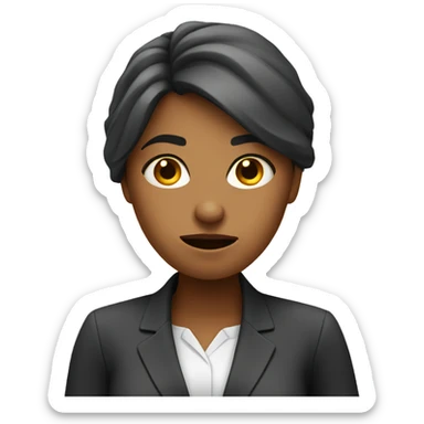 Stressed corporate girl sticker