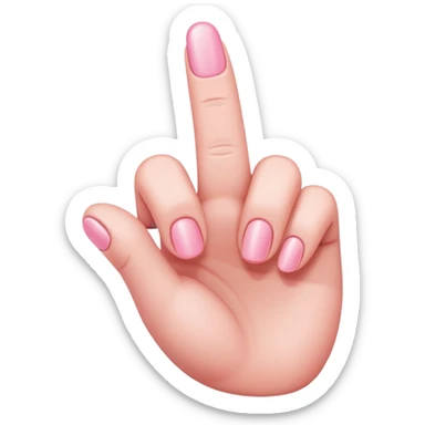 light pink middle finger sticker