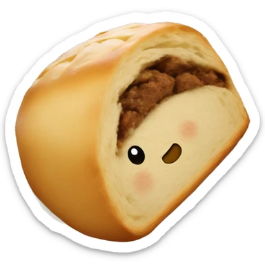 Baked southern roll holding a biscuit sticker