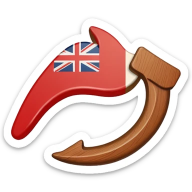 Continente da Austrália com boomerang sticker