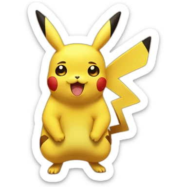 Picachu con barba sticker