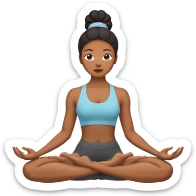 Yoga Practitioner black woman  sticker