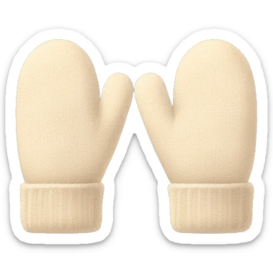 Cute mittens (beige) sticker