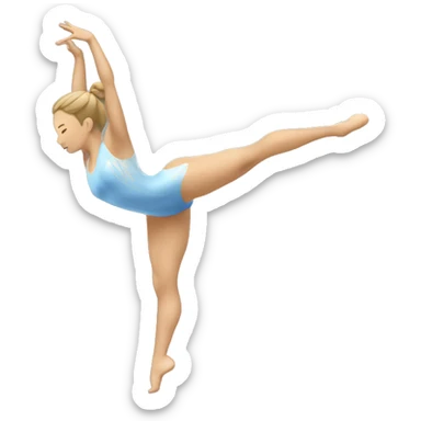 Gymnaste qui fait le grand écart de dos  sticker