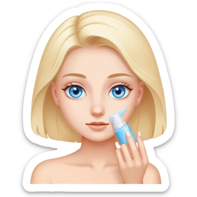 skin care girl blue eyes sticker