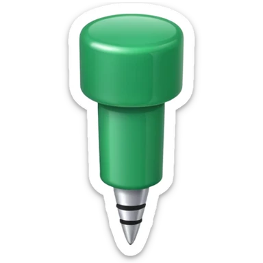 green push pin sticker