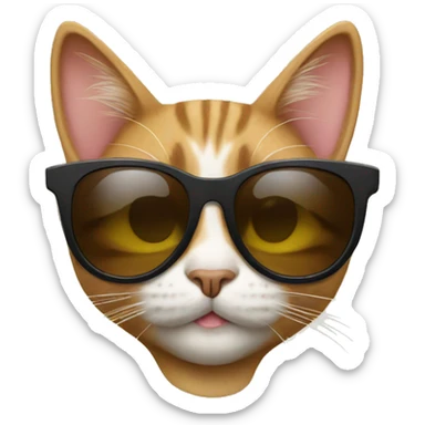 Cat with sunglasses sticker