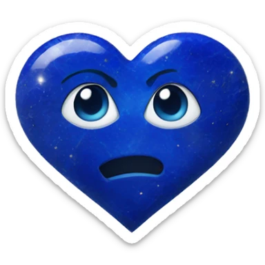 Lapis lazuli heart sticker