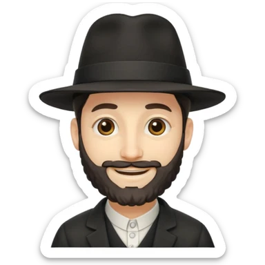 orthodox jew with side-curls sticker