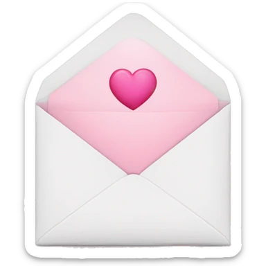 white envelope with a pink heart sticker