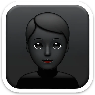 Minimalistic flat vector icon, iOS style, thin black outline on white background. Person silhouette. Black, completely monochrome, matte.  sticker