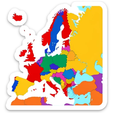 Map of Europe  sticker