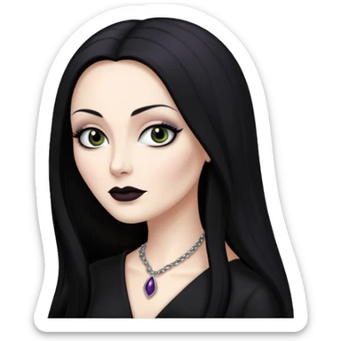 morticia addams sticker