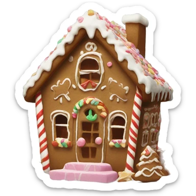 Aesthetic gingerbread house  sticker
