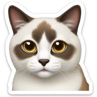 snowshoe cat sticker
