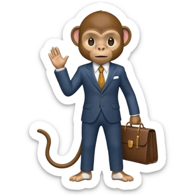 monkey with clothes sticker