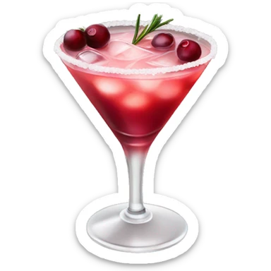 Cranberry rosemary cocktail sticker
