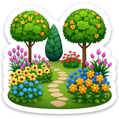 garden full of flower   sticker