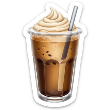 Shorts glass of iced coffee without cream sticker