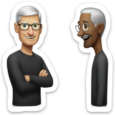 Tim cook meet steve job sticker