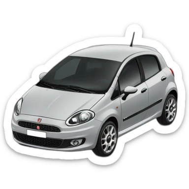 grey fiat punto 5 doors sticker