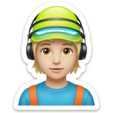 Neon Visor Gamer sticker