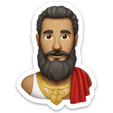 El bey Tunisia with beard, moustache and red coloured tissu around the head sticker