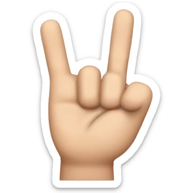 Mano índice y pulgar derechos, meñique anular y medio doblados sticker