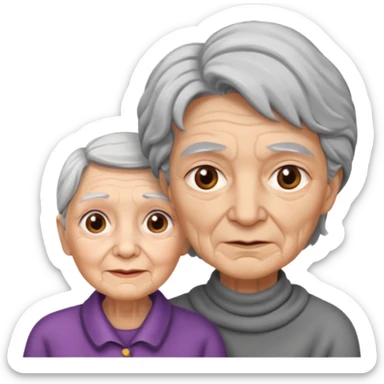 lo mismo que estas haciendo solo coloca alado de la abuela un hombre joven  sticker