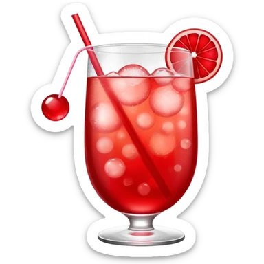 Shirley temple mocktail emoji sticker