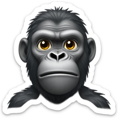 a sweating gorilla sticker