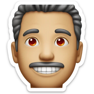 Person rolling their eyes in delight drooling with red eyes and drool sticker