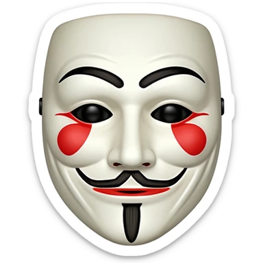 Guy fawkes mask emoji sticker