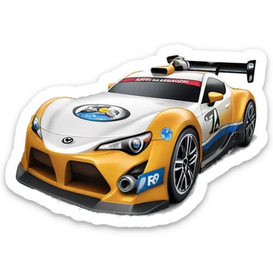 Radio Controlled Captain Rex themed 2013 Toyota 86 shaped like a Formula One race car with exposed turbine wheels  sticker