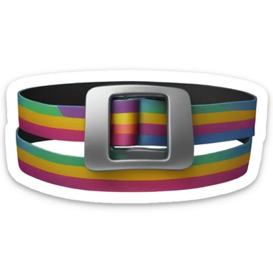 Belt emoji whoop sticker
