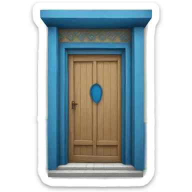 Blue Tunisian door sticker