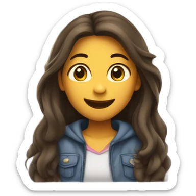 Girl on plane  sticker