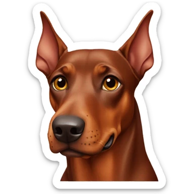 Red Doberman pinscher  sticker