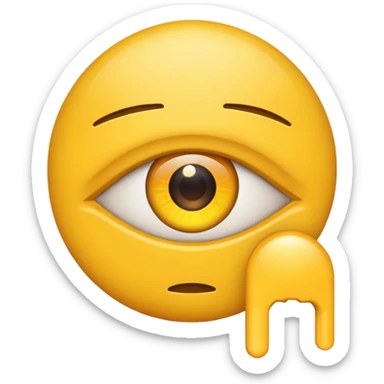 An eye twitch emoji sticker