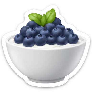 yogurt bowl with blueberries sticker