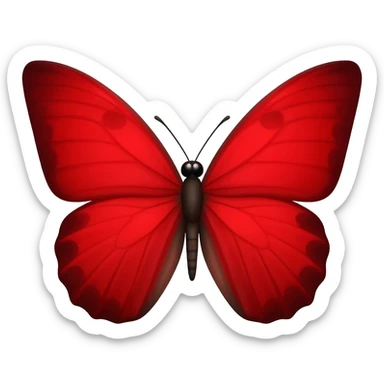 i want red butterfly emoji sticker