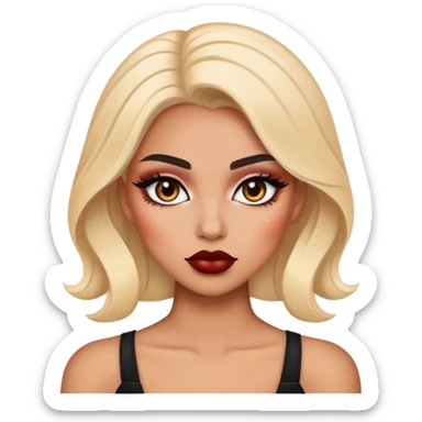 pretty baddie with makeup sticker