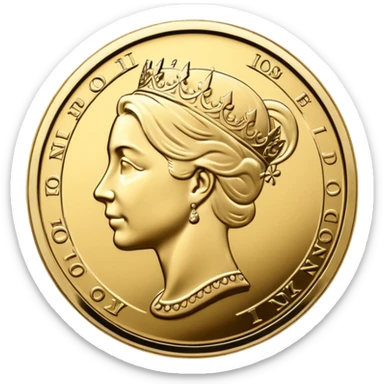 A BRITISH POUND COIN sticker