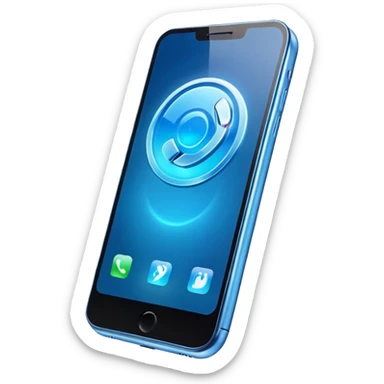 phone with holographic interface sticker