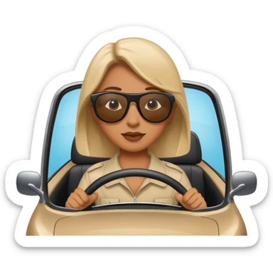 Simit araba kullanıyor sticker