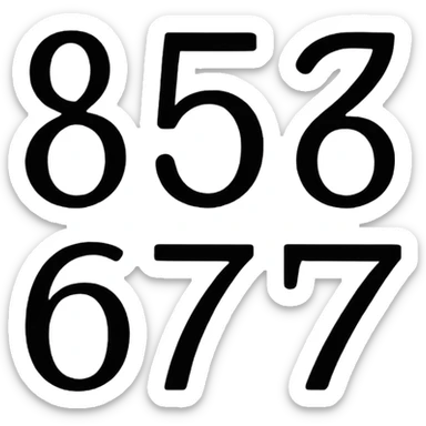 six seven number sticker
